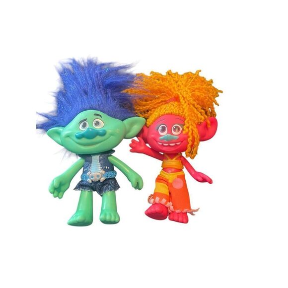 Dreamworks Trolls Branch and Poppy Dolls - Picture 1 of 9
